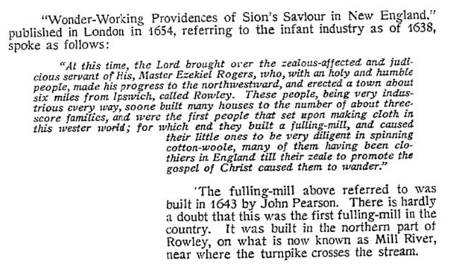 An article about Pearson's mill, Boston Herald newspaper article 19 January 1925