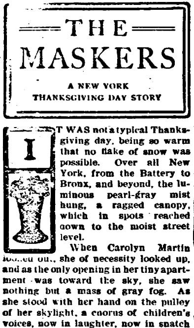 A Thanksgiving Day story, Central Record newspaper article 26 November 1903