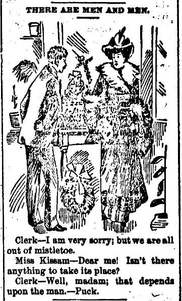 Christmas humor, Goodland Republic newspaper article 16 December 1892