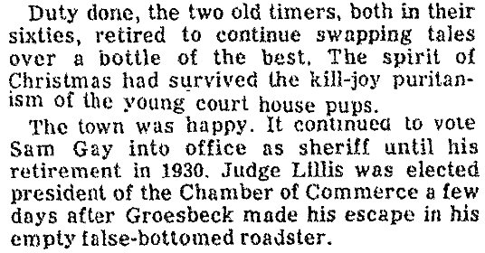 An article about Judge Lillis and Sheriff Gay, Las Vegas Review-Journal newspaper article 21 December 1975