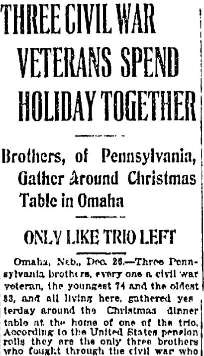 An article about the Bruner brothers, Wilkes-Barre Times-Leader newspaper article 26 December 1919