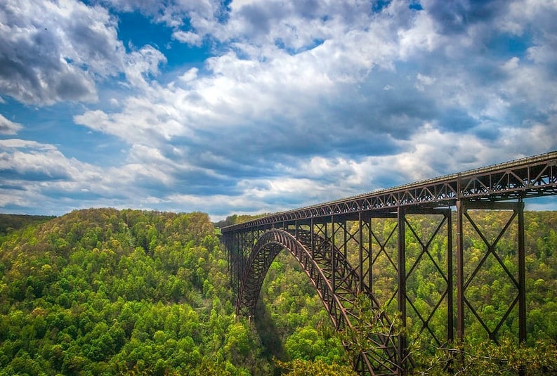 Photo: the New River Gorge Bridge near Fayetteville, West Virginia