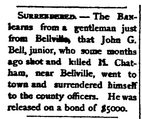 An article about John G. Bell Jr., Southern Banner newspaper article 30 January 1880