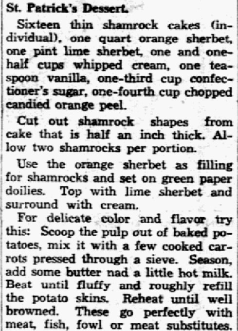 Cake recipe, Dallas Morning News (Dallas, Texas), 10 March 1939