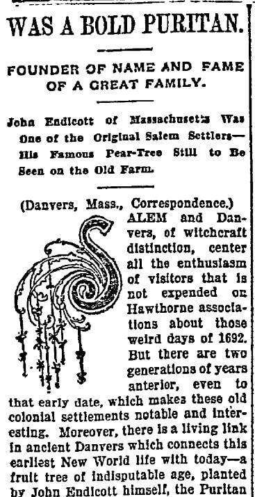 An article about John Endicott, Emporia Gazette newspaper article 5 October 1895