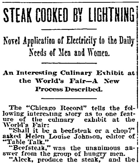An article about the 1893 Chicago World's Fair, Philadelphia Inquirer newspaper article 11 June 1893