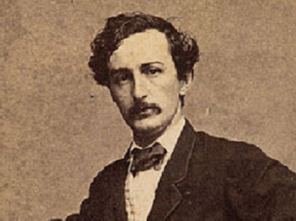 Photo: detail from a Carte de Visite of John Wilkes Booth, undated. Credit: Black & Case; Wikimedia Commons.