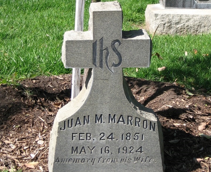 Photo: gravestone from Mission San Luis Rey de Francia, California