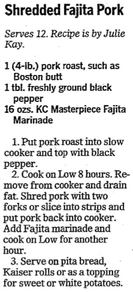 A fatija recipe, Advocate newspaper article 3 April 2008