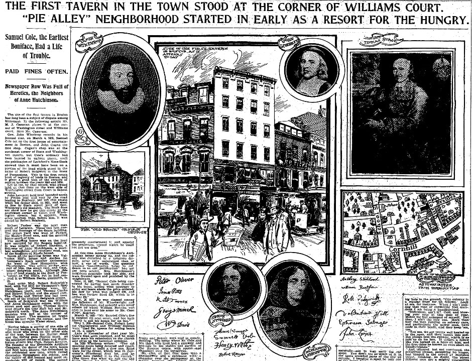 An article about Anne Hutchinson, Boston Herald newspaper article 4 June 1901