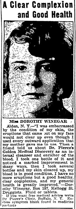 An article about Dorothy Winegar, Daily Gazette newspaper article 28 January 1931