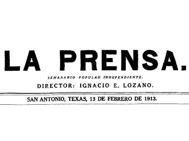 Photo: masthead of La Prensa newspaper, first edition, 13 February 1913
