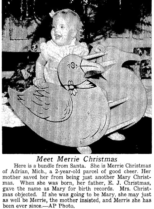 An article about Christmas, Omaha World-Herald newspaper article 21 December 1940