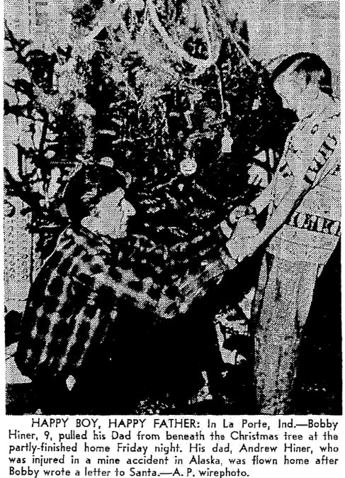 An article about Christmas, Seattle Daily Times newspaper article 24 December 1950