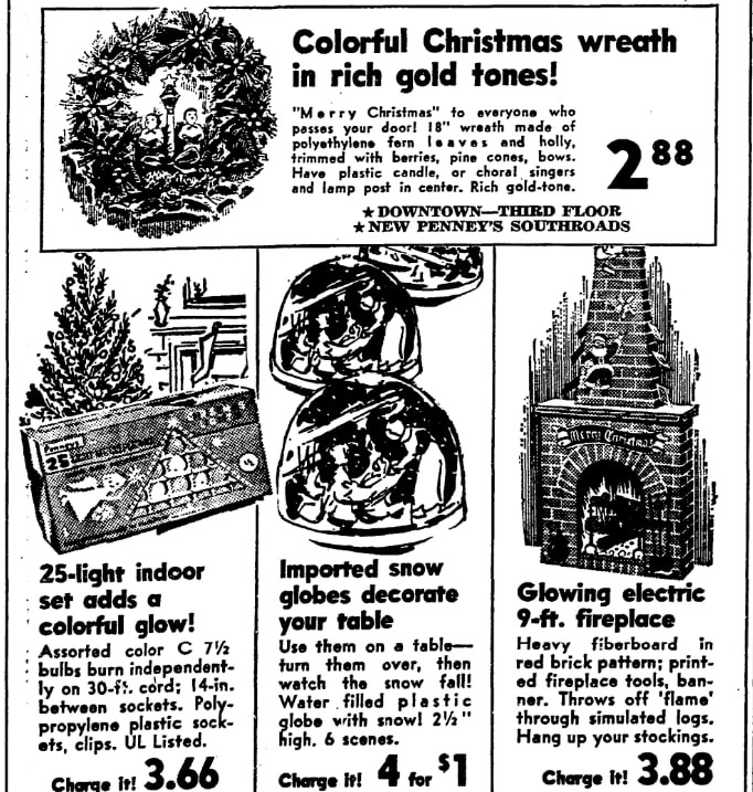 An article about snow globes, Omaha World-Herald newspaper article 13 November 1966