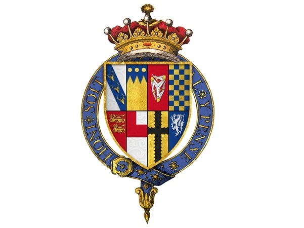 Illustration: coat of arms of Sir Edward Stanley, 3rd Earl of Derby, KG. Credit: Rs-nourse; Wikimedia Commons.