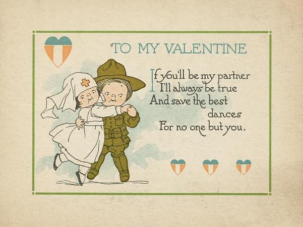 Photo: Valentine’s Day card, 1919. Credit: Library of Congress, Prints and Photographs Division.