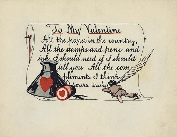 Photo: Valentine’s Day card, 1919