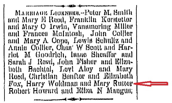 An article about Mary Weidman, Canton Repository newspaper article 3 November 1871