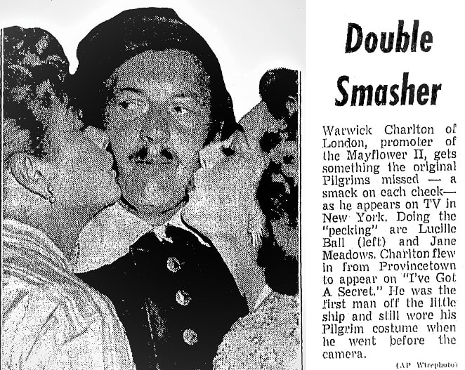 An article about Warwick Charlton, Boston American newspaper article 13 June 1957