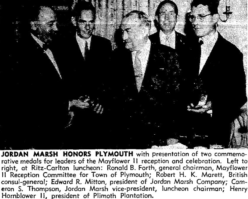 An article about the Mayflower II, Boston Herald newspaper article 28 May 1957