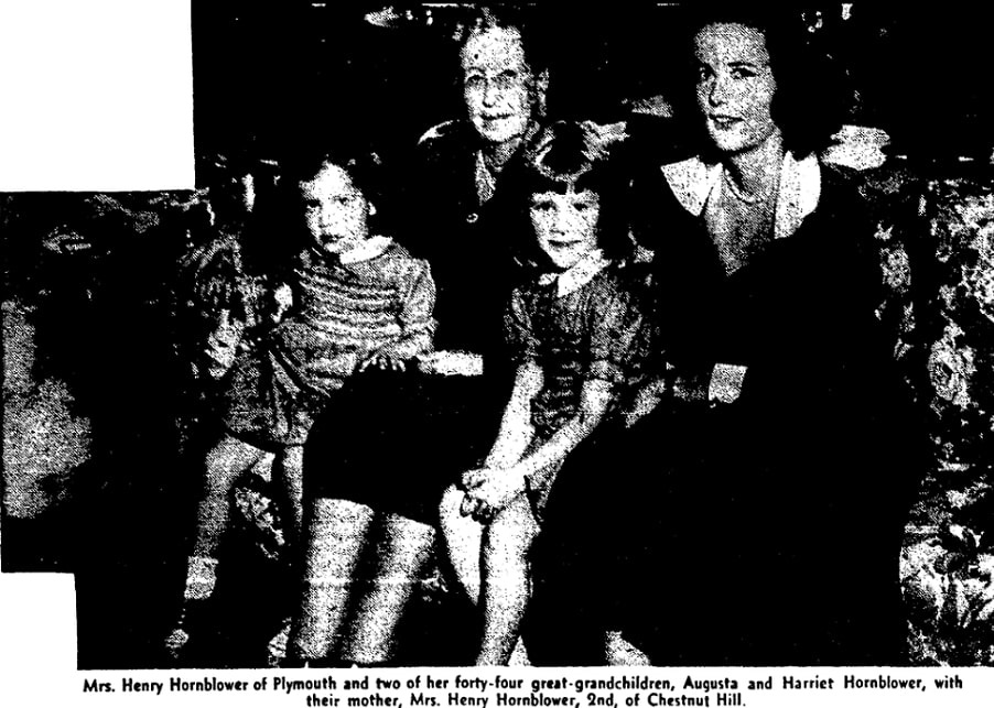 An article about the Hornblower family, Boston Herald newspaper article 18 November 1951
