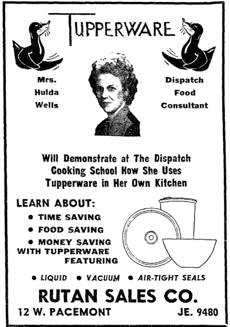 An article about Tupperware, Columbus Dispatch newspaper article 20 May 1953