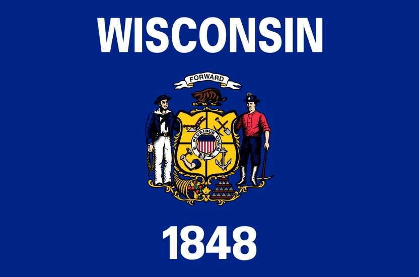 Illustration: Wisconsin state flag