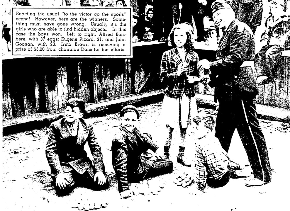 An article about Easter egg hunts, Springfield Republican newspaper article 27 April 1941