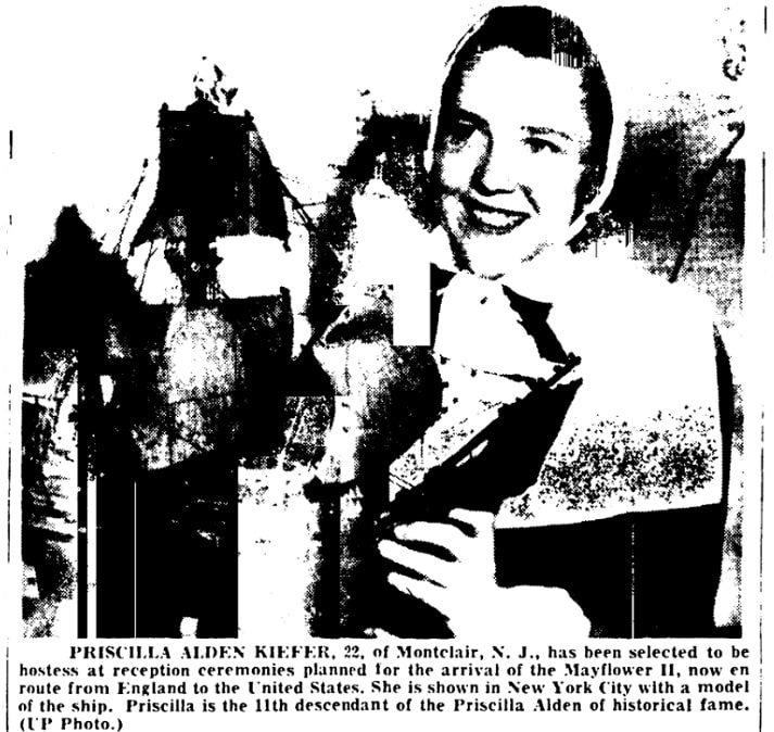 An article about Priscilla Kiefer, Union Leader newspaper article 26 May 1957