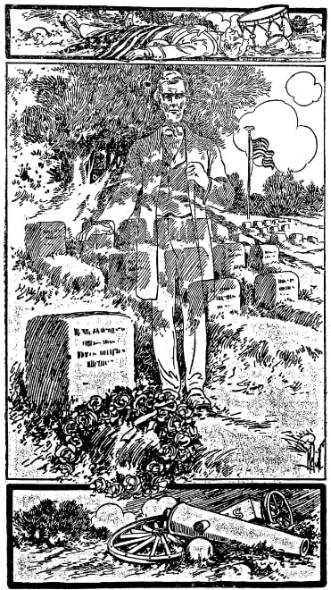 An illustration for Memorial Day, Mower County Transcript newspaper article 29 May 1907