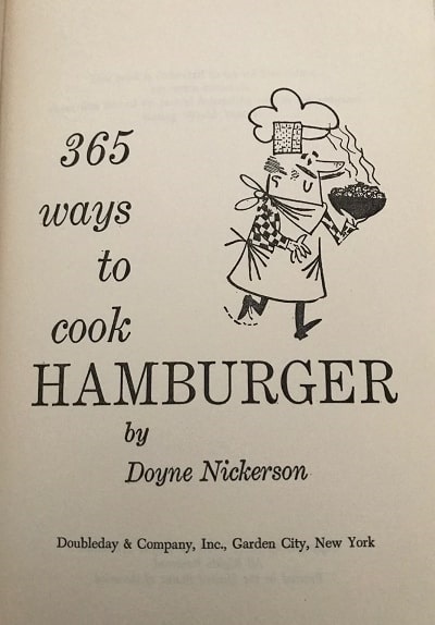 Photo: title page from 365 Ways to Cook Hamburger