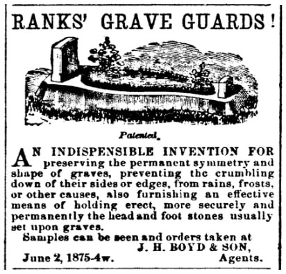 An article about grave guards, Clarion newspaper article 9 June 1875