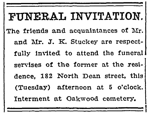 A funeral invitation, Daily Herald newspaper article 1 June 1915