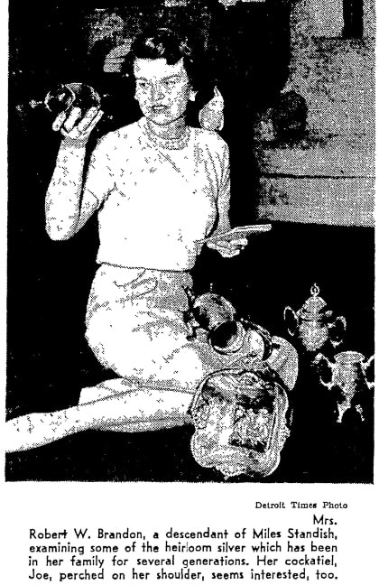 An article about Mrs. Brandon, Detroit Times newspaper article 2 May 1954