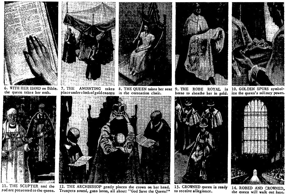 More pictures of Queen Elizabeth II's coronation, Aberdeen American-News newspaper article 1 June 1953