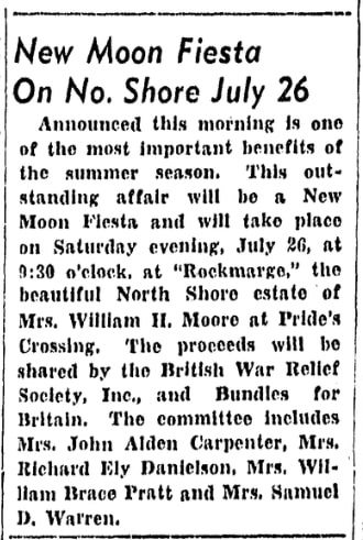 An article about Ada Moore, Boston Herald newspaper article 2 July 1941