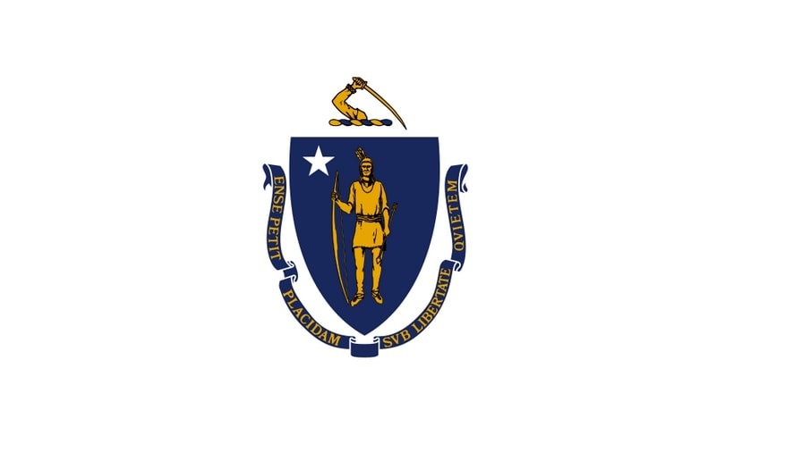 Illustration: Massachusetts state flag. Credit: Wikimedia Commons.