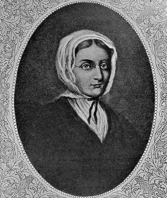 Illustration: portrait of Olivia Josselyn Slocum (1769-1828), daughter of Stockbridge Josselyn and Olivia Standish; wife of William Henry Brown; great grandmother of Margaret Olivia Slocum (Mrs. Russell Sage). From “History of the Sage and Slocum Families of England and America, Including the Allied Families of Montague, Wanton, Brown, Josselyn, Standish, Doty, Carver, Jermain (or Germain), Pierson, Howell, Hon. Russell Sage and Margaret Olivia (Slocum) Sage. The Slocum Families Showing Three Lines of Descent from the Signers of the Mayflower Compact.” Henry Whittemore; New York, 1908.
