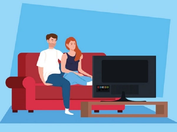 Illustration: couple watching TV. Credit: Image by studiogstock on Freepik