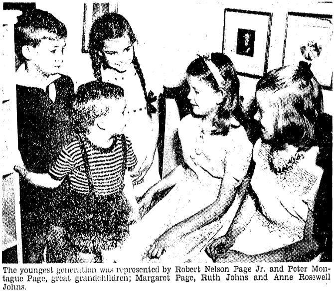 A photo of children at Sallie Lefroy's 90th birthday celebration, Richmond Times-Dispatch newspaper article 16 May 1940