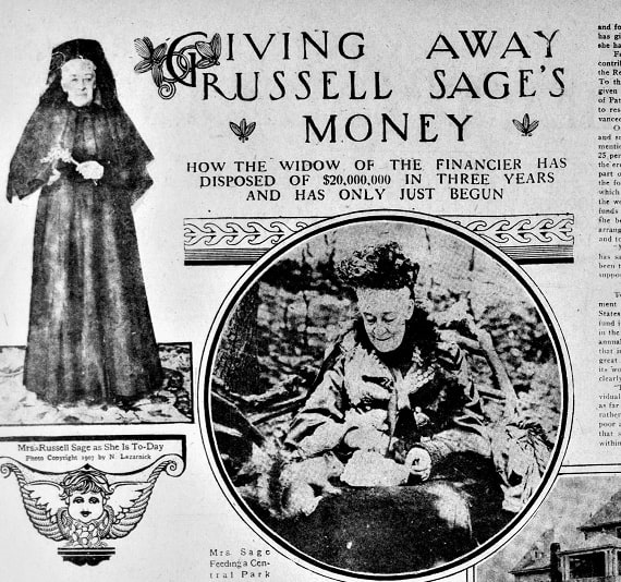 An article about Margaret Sage, San Francisco Call Bulletin newspaper article 20 June 1909