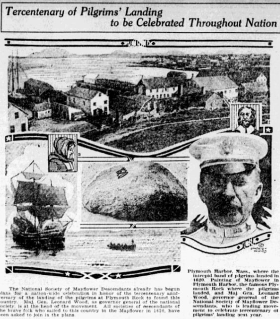 An article about Mayflower descendants, Fort Wayne News-Sentinel 19 June 1919