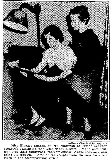 A photo from an article about Junior League cookbooks, Knoxville News-Sentinel newspaper article 4 January 1935