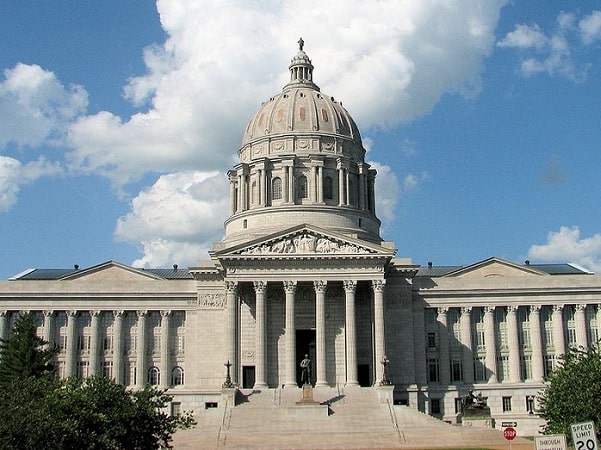 Photo: the Missouri State Capitol in Jefferson City, Missouri. Credit: RebelAt; Wikimedia Commons.