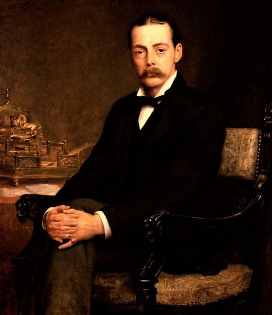 Illustration: portrait of Lord Randolph Spencer-Churchill, husband of Jennie Jerome. Courtesy of the National Portrait Gallery, London.
