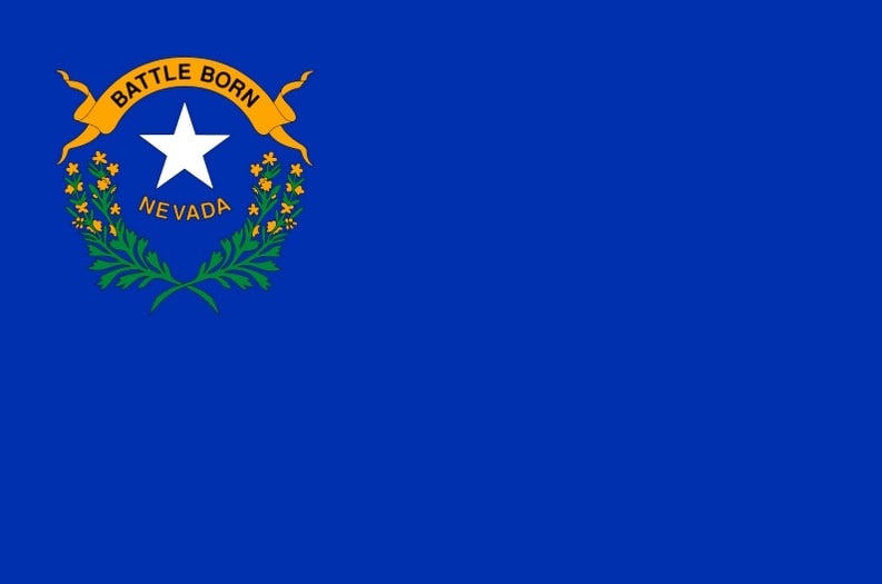 Illustration: Nevada state flag. Credit: Wikimedia Commons.
