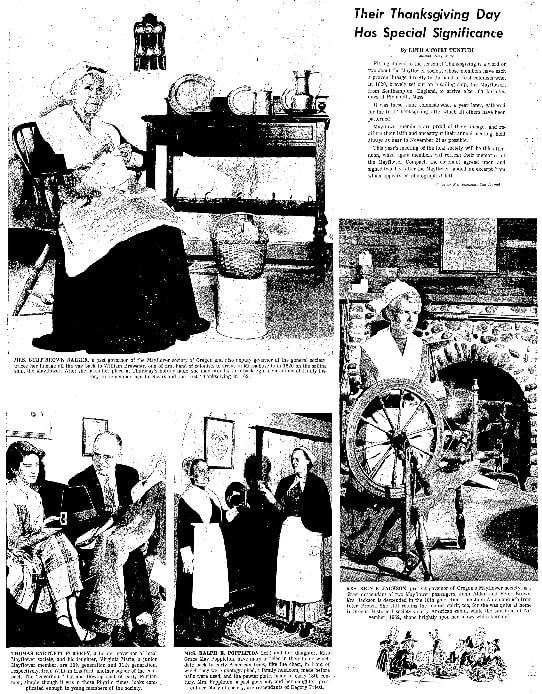 An article about Thanksgiving, Oregon Journal newspaper article 23 November 1952