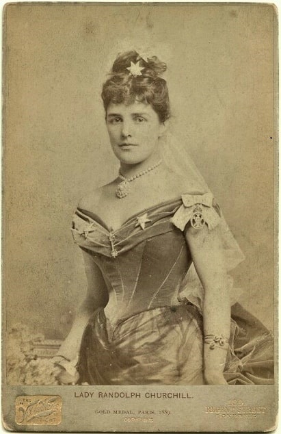 Photo: Lady Randolph Churchill (nee Jennie Jerome), by Henry Van der Weyde, albumen cabinet card, 1887. Courtesy of the National Portrait Gallery, London.