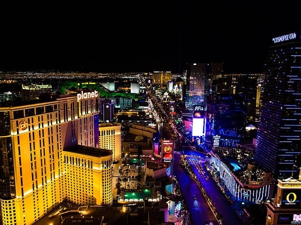 Photo: the Las Vegas Strip looking south. Credit: Joao Carlos Medau; Wikimedia Commons.